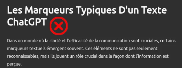Marqueurs de textes ChatGPT qui peuvent dégrader l'image de marque et repousser l'audience
